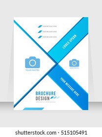 Cover Design Background Busines Blue Color Book Template in A4. Brochure, Magazine, Corporate Presentation, Annual Report, Poster, Website, Flyer, Portfolio, Banner