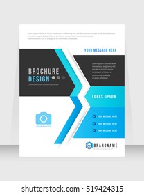 Cover Design Background Busines Blue Color Book Template in A4. Brochure, Magazine, Corporate Presentation, Annual Report, Poster, Website, Flyer, Portfolio, Banner