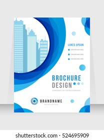 Cover Design Background Busines Blue Color Book Template in A4. Brochure, Magazine, Corporate Presentation, Annual Report, Poster, Website, Flyer, Portfolio, Banner