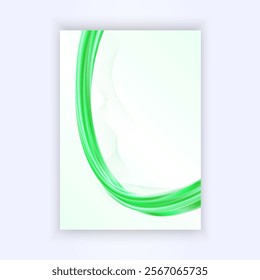cover design background with liquid abstract wavy colorful gradient green