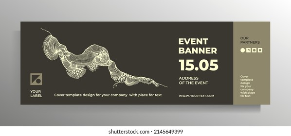 Cover design for banner, flyer, poster. Vector template.