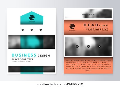 Cover design blue and red. Template brochure. Flyer annual report layout. Presentation template business flyer a4 blue.