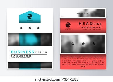 Cover design blue and red. Template brochure. Flyer annual report layout. Presentation template business flyer a4 blue.