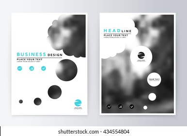 Cover design blue. Template brochure. Flyer annual report layout. Presentation template business flyer a4 blue.