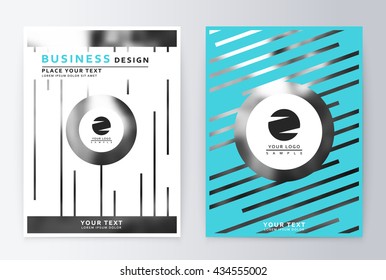 Cover design blue. Template brochure. Flyer annual report layout. Presentation template business flyer a4 blue.