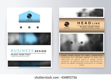 Cover design blue. Template brochure. Flyer annual report layout. Presentation template business flyer a4 blue.