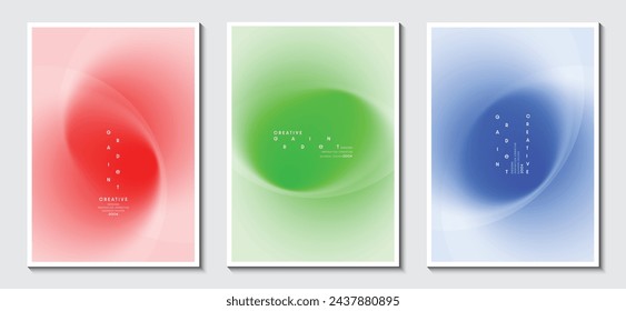 Cover design with blurred modern abstract gradient background. Modern design patterns for brochure and poster. EPS vector illustration.