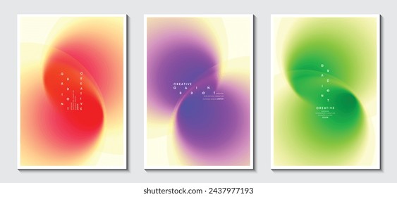 Cover design with blurred modern abstract gradient background. Modern design patterns for brochure and poster. EPS vector illustration.