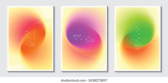 Cover design with blurred modern abstract gradient background. Modern design patterns for brochure and poster. EPS vector illustration.