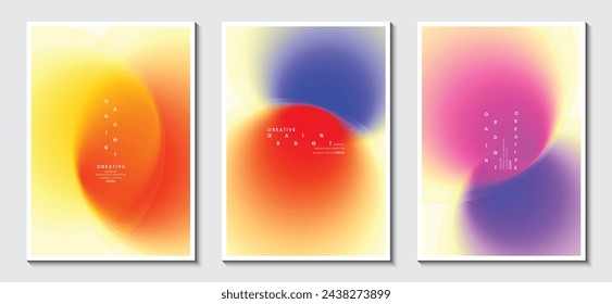 Cover design with blurred modern abstract gradient background. Modern design patterns for brochure and poster. EPS vector illustration.