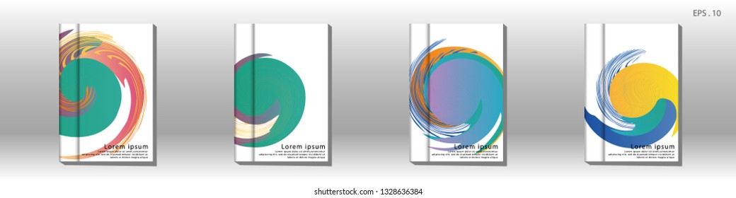 Cover design of the book is arranged with colorful gradients that are liquid and transparent. Creative illustrations for posters, web, landings, pages, covers, advertisements, and others