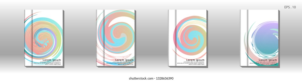 Cover design of the book is arranged with colorful gradients that are liquid and transparent. Creative illustrations for posters, web, landings, pages, covers, advertisements, and others