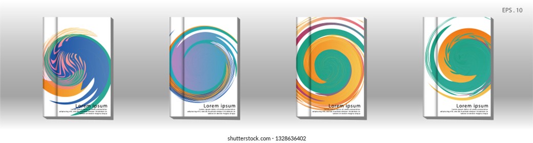 Cover design of the book is arranged with colorful gradients that are liquid and transparent. Creative illustrations for posters, web, landings, pages, covers, advertisements, and others