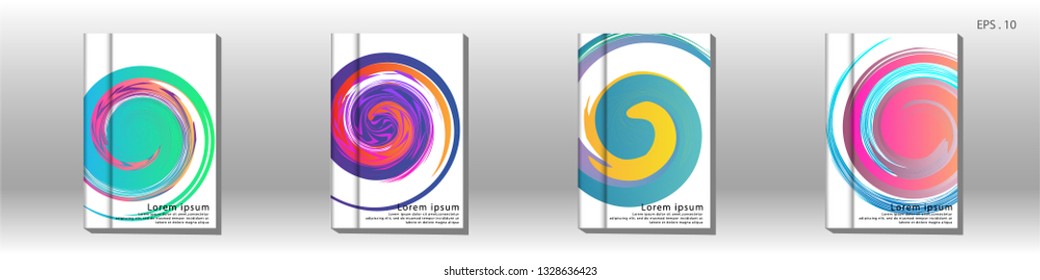 Cover design of the book is arranged with colorful gradients that are liquid and transparent. Creative illustrations for posters, web, landings, pages, covers, advertisements, and others