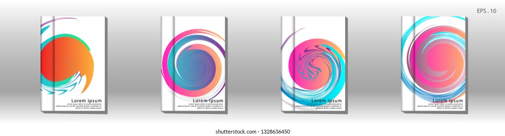 Cover design of the book is arranged with colorful gradients that are liquid and transparent. Creative illustrations for posters, web, landings, pages, covers, advertisements, and others