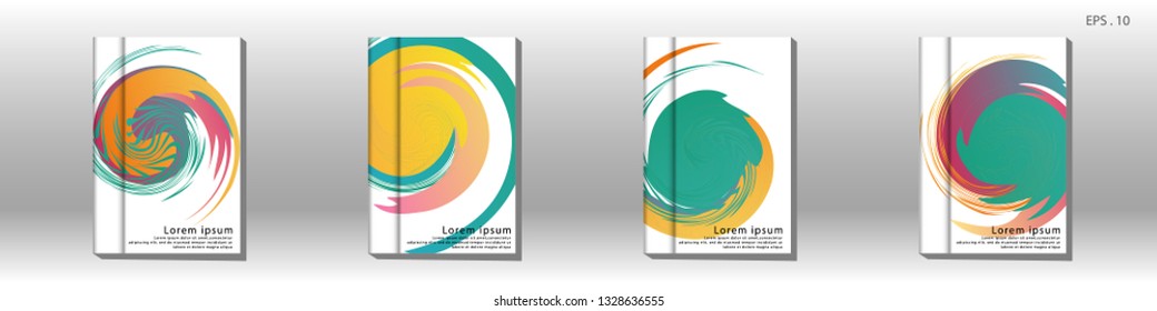 Cover design of the book is arranged with colorful gradients that are liquid and transparent. Creative illustrations for posters, web, landings, pages, covers, advertisements, and others