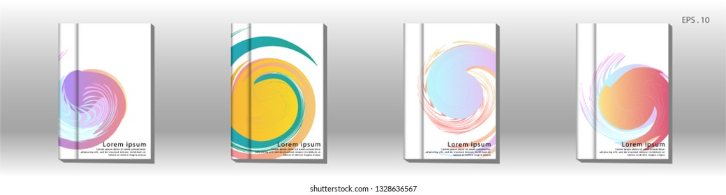 Cover design of the book is arranged with colorful gradients that are liquid and transparent. Creative illustrations for posters, web, landings, pages, covers, advertisements, and others