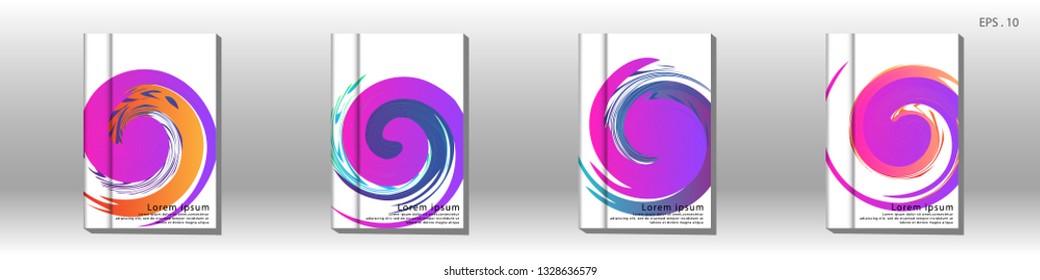 Cover design of the book is arranged with colorful gradients that are liquid and transparent. Creative illustrations for posters, web, landings, pages, covers, advertisements, and others