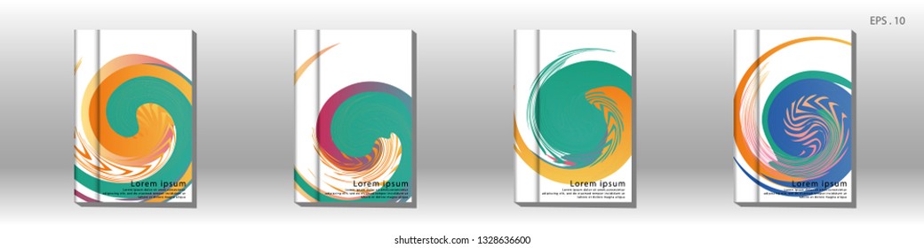 Cover design of the book is arranged with colorful gradients that are liquid and transparent. Creative illustrations for posters, web, landings, pages, covers, advertisements, and others