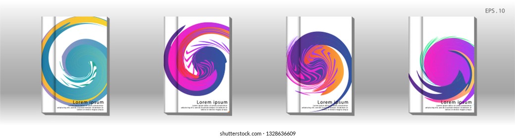 Cover design of the book is arranged with colorful gradients that are liquid and transparent. Creative illustrations for posters, web, landings, pages, covers, advertisements, and others