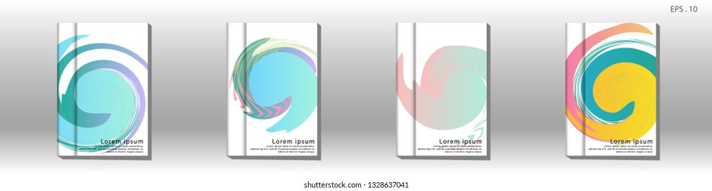 Cover design of the book is arranged with colorful gradients that are liquid and transparent. Creative illustrations for posters, web, landings, pages, covers, advertisements, and others