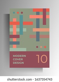 Cover design for book, brochure, catalog, textbook. Color vector illustration.