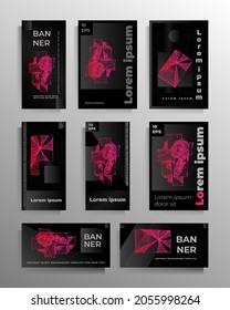 Cover design for book, magazine, booklet, flyer, brochure, catalog. Set of vector templates in different formats.
