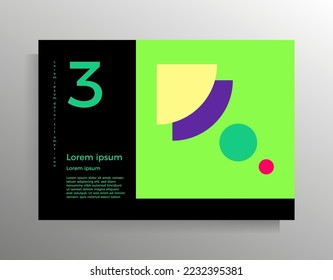 Diseño de portada para folleto, folleto, carpeta, libro, cartel. Plantilla geométrica vectorial con lugar para el texto.