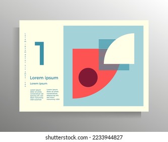 Diseño de portada para folleto, folleto, carpeta, libro, cartel. Plantilla geométrica vectorial con lugar para el texto.