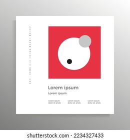 Cover design for booklet, brochure, folder, book, poster. Vector geometric template with place for your text.