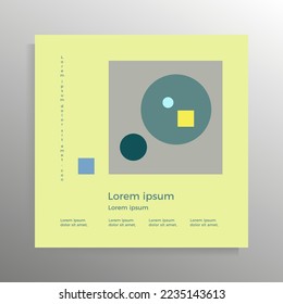 Cover design for booklet, brochure, folder, book, poster. Vector geometric template with place for your text.