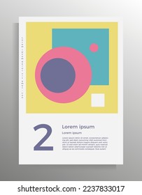 Cover design for booklet, brochure, folder, book, poster. Vector geometric template with place for your text.
