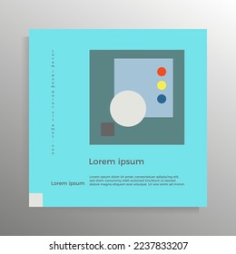 Cover design for booklet, brochure, folder, book, poster. Vector geometric template with place for your text.
