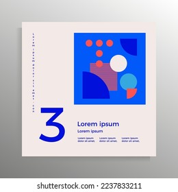 Cover design for booklet, brochure, folder, book, poster. Vector geometric template with place for your text.