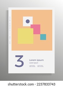 Cover design for booklet, brochure, folder, book, poster. Vector geometric template with place for your text.