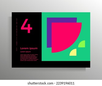 Cover design for booklet, brochure, folder, book, poster. Vector geometric template with place for your text.