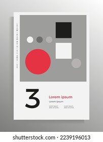 Cover design for booklet, brochure, folder, book, poster. Vector geometric template with place for your text.