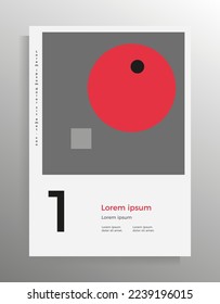 Cover design for booklet, brochure, folder, book, poster. Vector geometric template with place for your text.