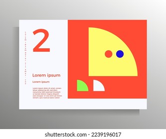Cover design for booklet, brochure, folder, book, poster. Vector geometric template with place for your text.