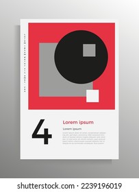 Diseño de portada para folleto, folleto, carpeta, libro, cartel. Plantilla geométrica vectorial con lugar para el texto.