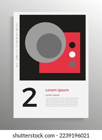 Cover design for booklet, brochure, folder, book, poster. Vector geometric template with place for your text.