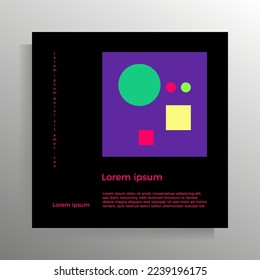 Cover design for booklet, brochure, folder, book, poster. Vector geometric template with place for your text.