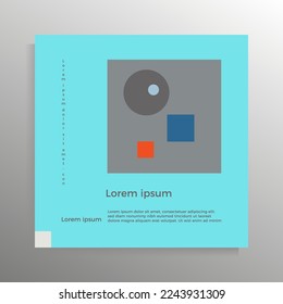 Cover design for booklet, brochure, folder, book, and poster. Vector geometric template with a place for your text.