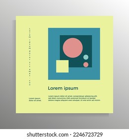Diseño de portada para folleto, folleto, carpeta, libro y afiche. Plantilla geométrica vectorial con un lugar para el texto.