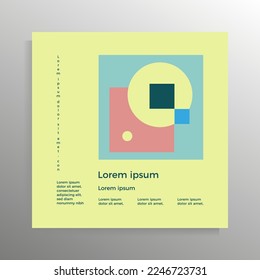 Cover design for booklet, brochure, folder, book, and poster. Vector geometric template with a place for your text.