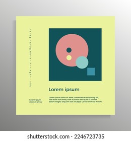 Cover design for booklet, brochure, folder, book, and poster. Vector geometric template with a place for your text.