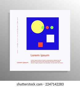 Cover design for booklet, brochure, folder, book, poster. Vector geometric template with place for your text.