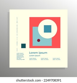Diseño de portada para folleto, folleto, carpeta, libro, cartel. Plantilla geométrica vectorial con lugar para el texto.
