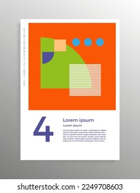 Cover design for booklet, brochure, folder, book, poster. Vector geometric template with place for your text.