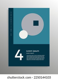 Cover design for booklet, brochure, folder, book, poster. Vector geometric template with place for your text.